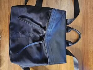 Botkier Black Nylon and Leather Backpack